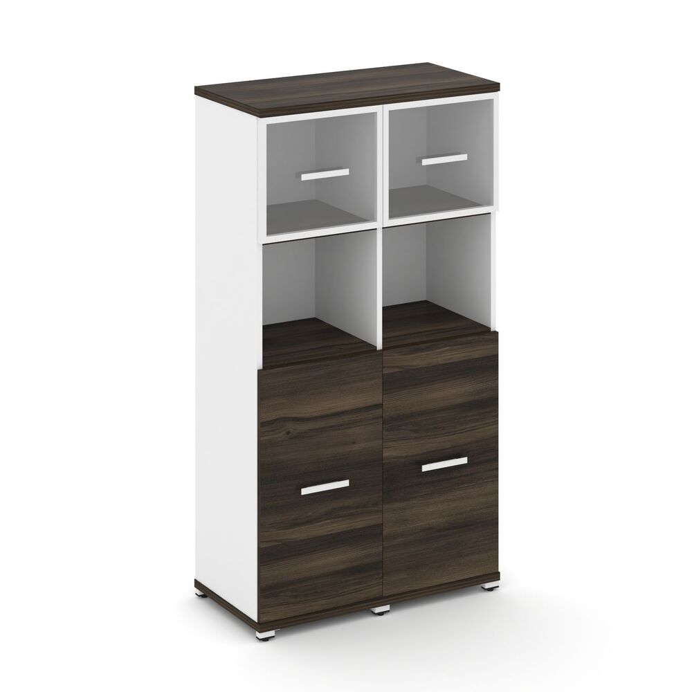 Шкаф две узкие секции, 4 ниши