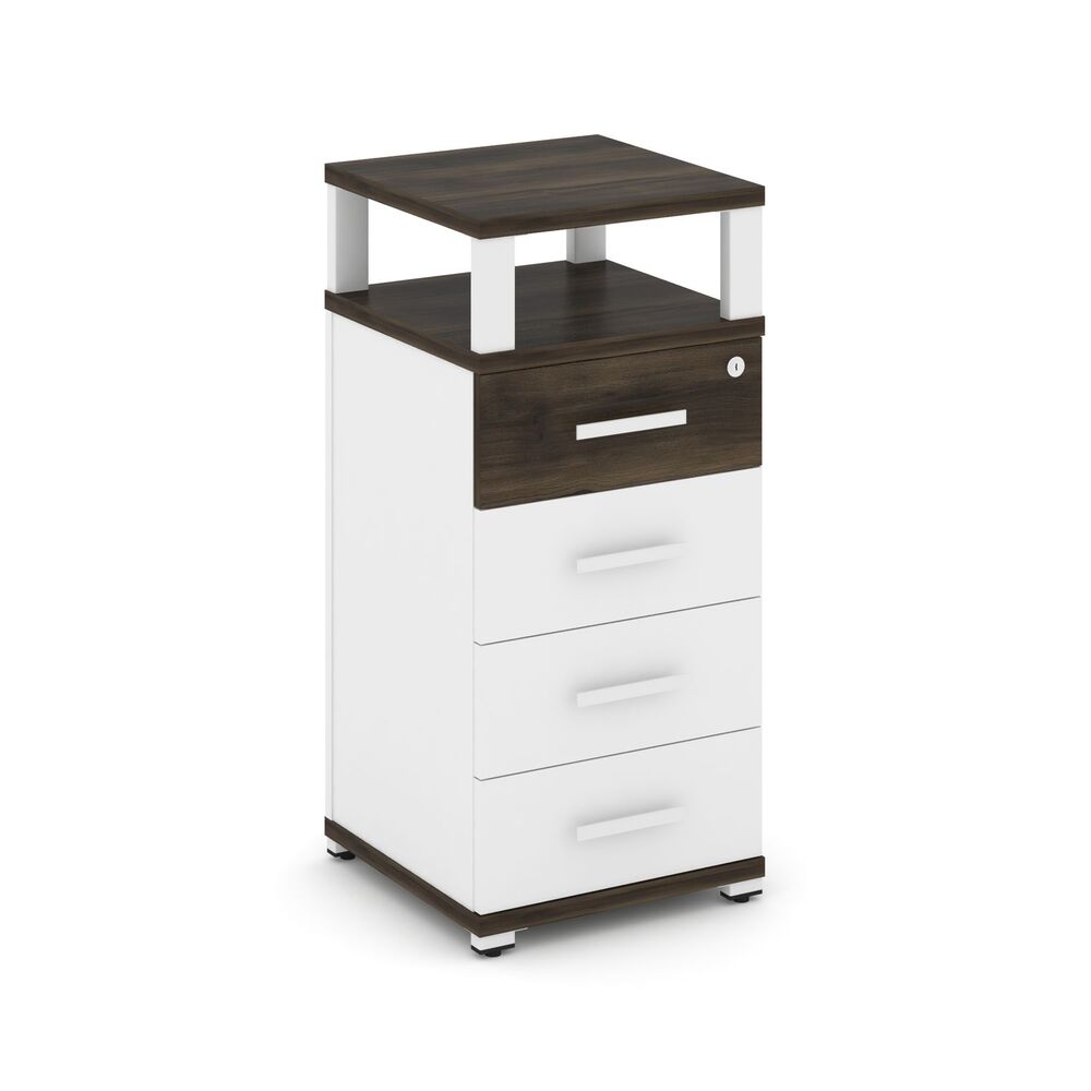 Тумба опорная/приставная 4 ящика с надставкой