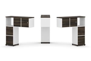 Надставка низкая + (Задняя стенка - 4 шт) + (Блок 2 ящика - 2 шт) + (Распашной фасад - 2 шт)