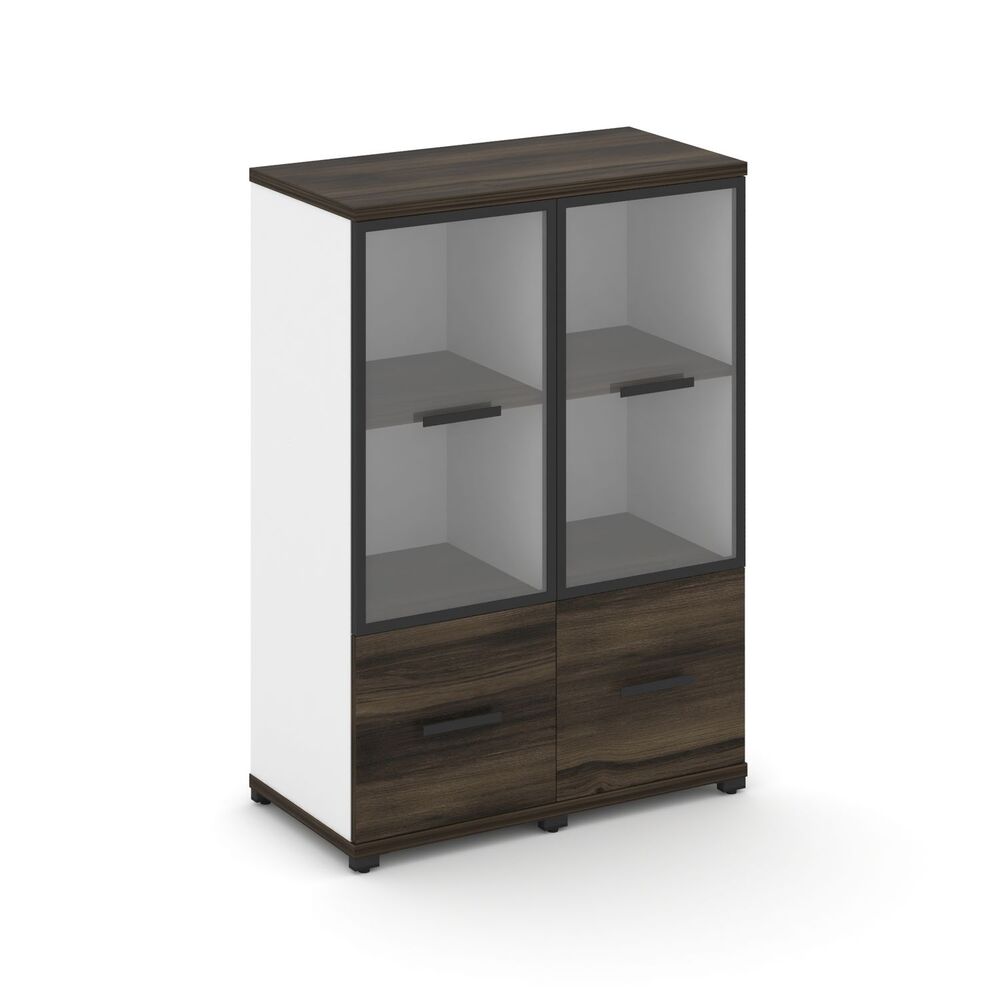 Шкаф две узкие секции, 3 ниши