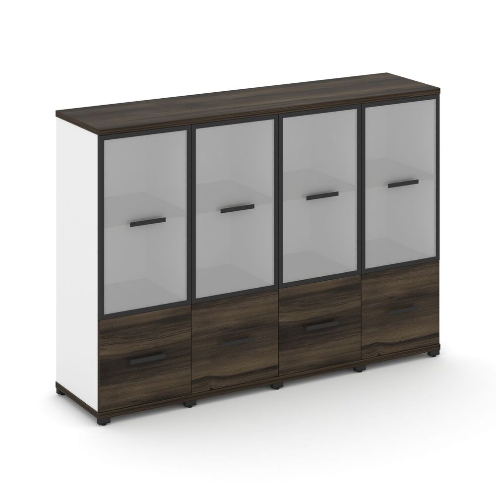 Шкаф четыре узкие секции, 3 ниши