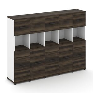 Шкаф пять узких секций, 4 ниши