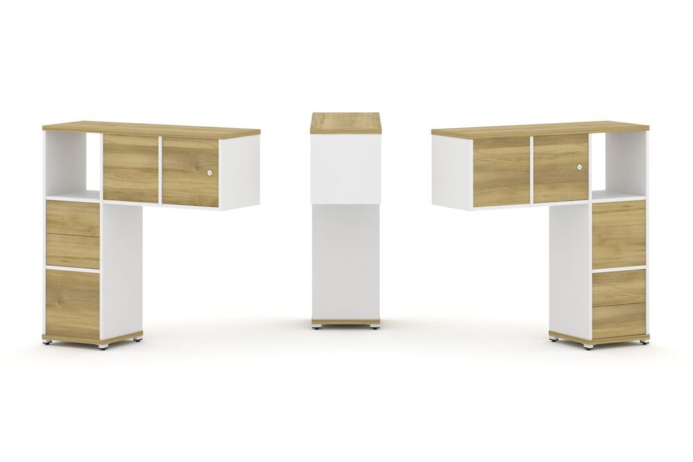 Надставка низкая + (Задняя стенка - 4 шт) + (Блок 2 ящика - 2 шт) + (Распашной фасад - 2 шт)