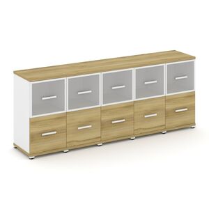 Шкаф пять узких секций, 2 ниши