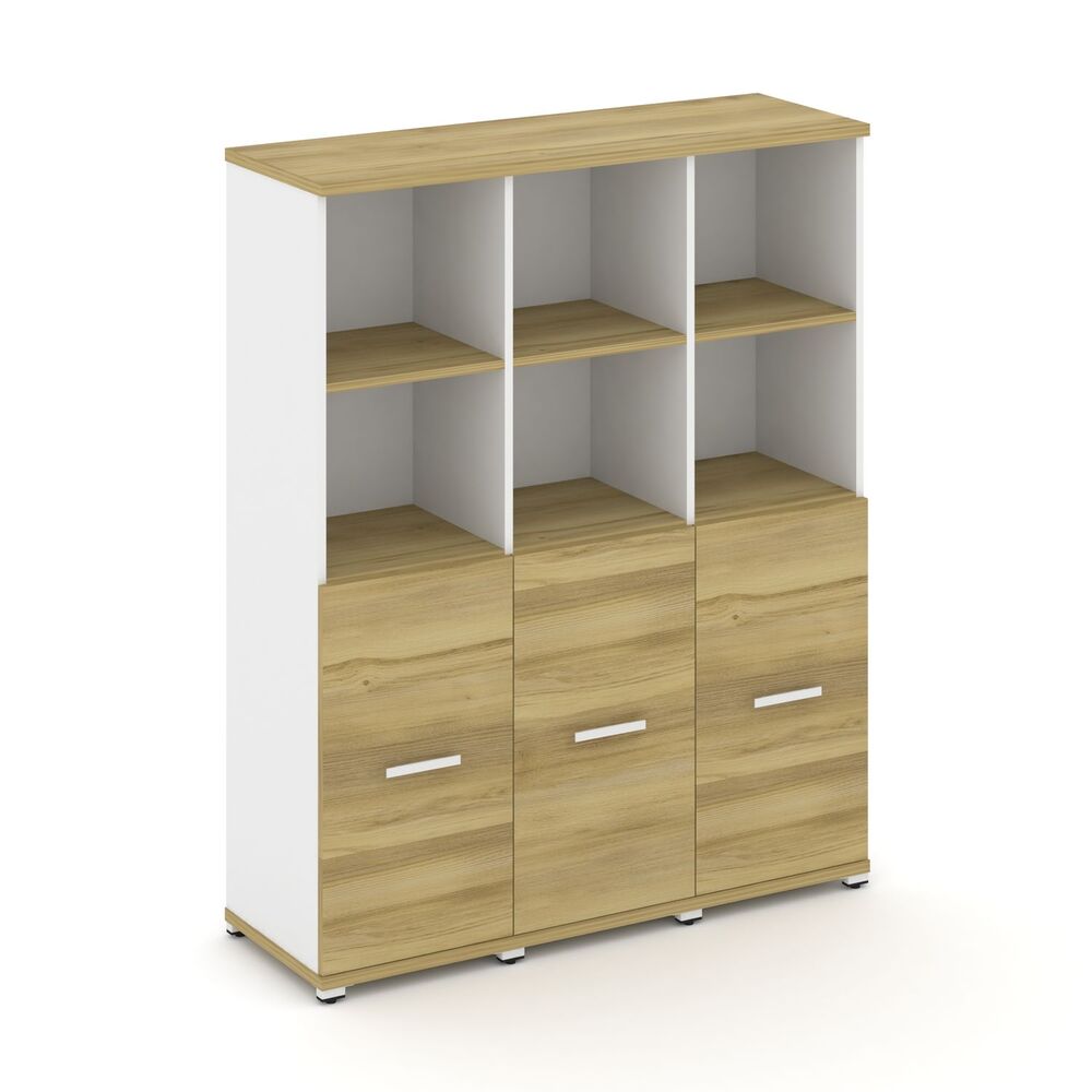 Шкаф три узкие секции, 4 ниши