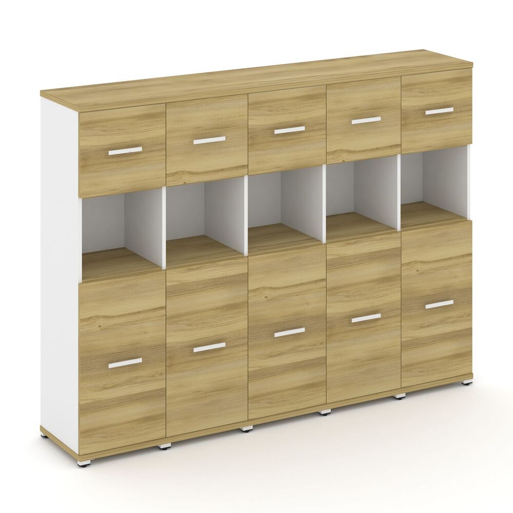 Шкаф пять узких секций, 4 ниши