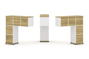 Надставка низкая + (Задняя стенка - 5 шт) + (Распашной фасад - 5 шт)