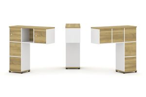 Надставка низкая + (Задняя стенка - 5 шт) + (Блок 2 ящика - 2 шт) + (Распашной фасад - 2 шт)