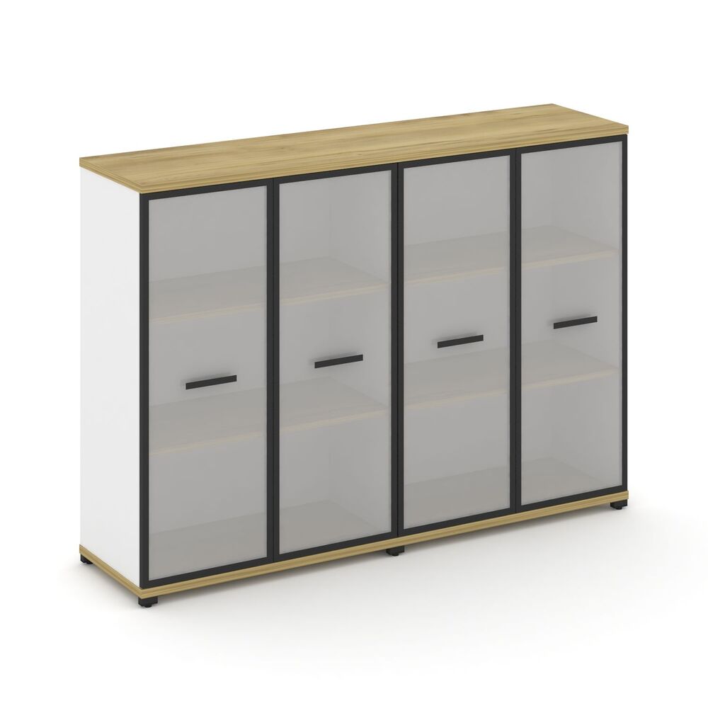 Шкаф две широкие секции, 3 ниши