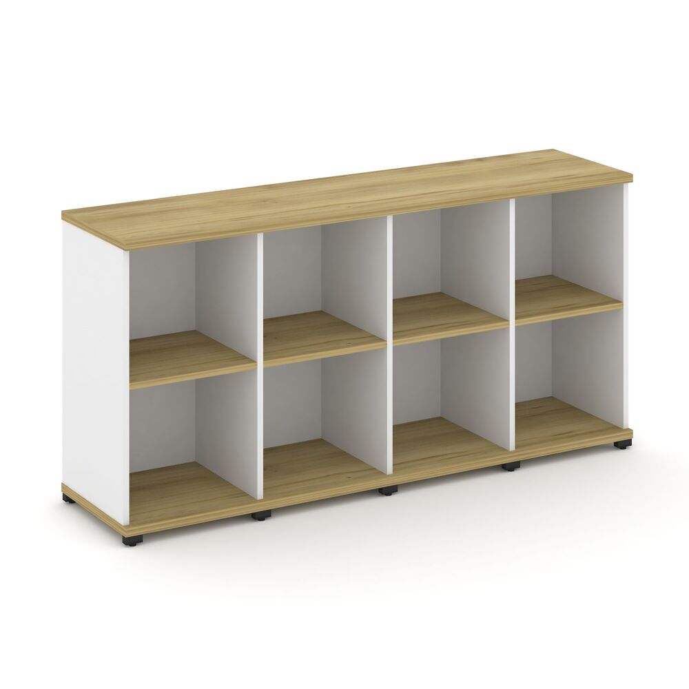 Стеллаж четыре узкие секции, 2 ниши