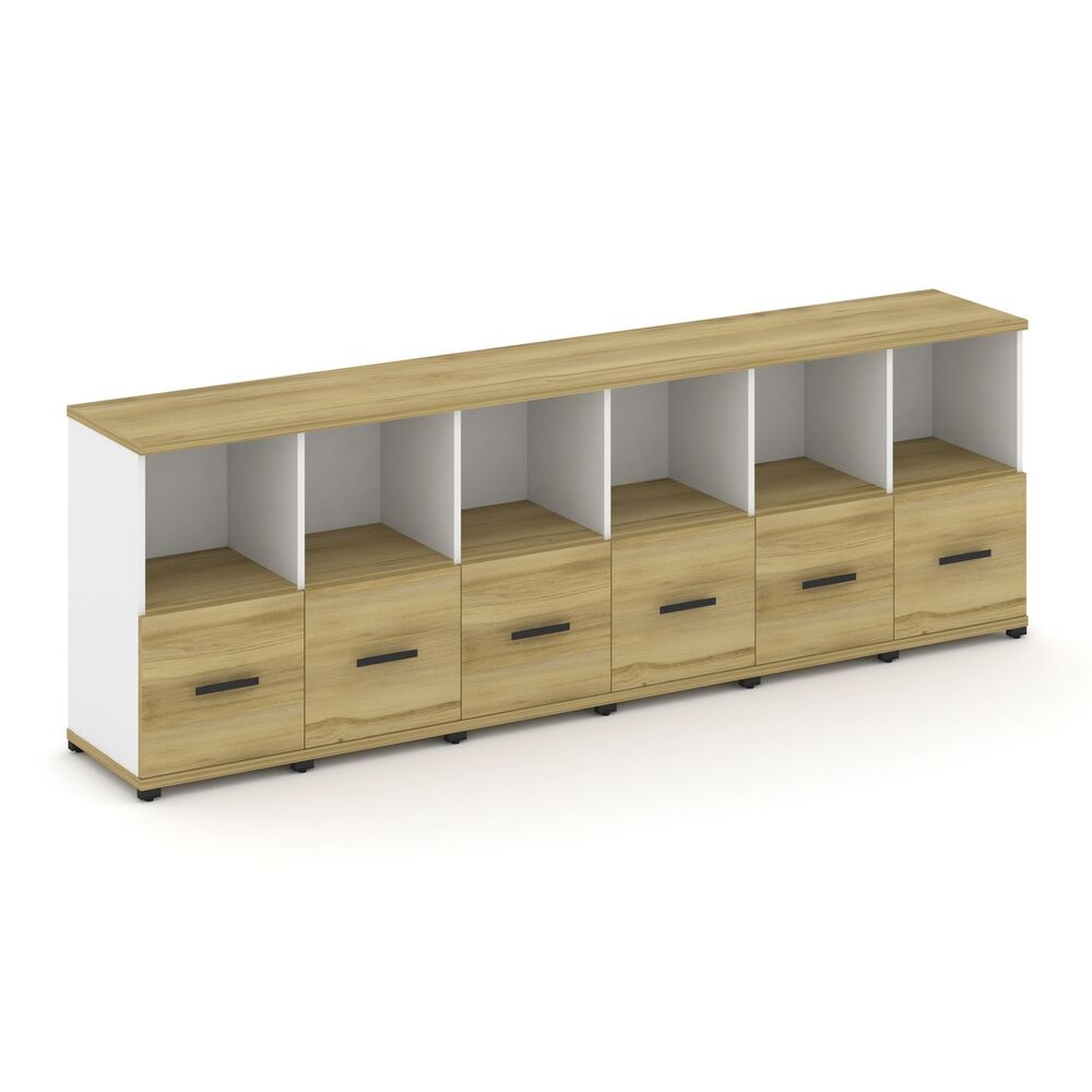 Шкаф шесть узких секций, 2 ниши