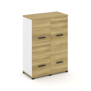 Шкаф две узкие секции, 3 ниши