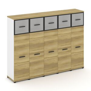 Шкаф пять узких секций, 4 ниши