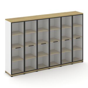 Шкаф шесть узких секций, 4 ниши