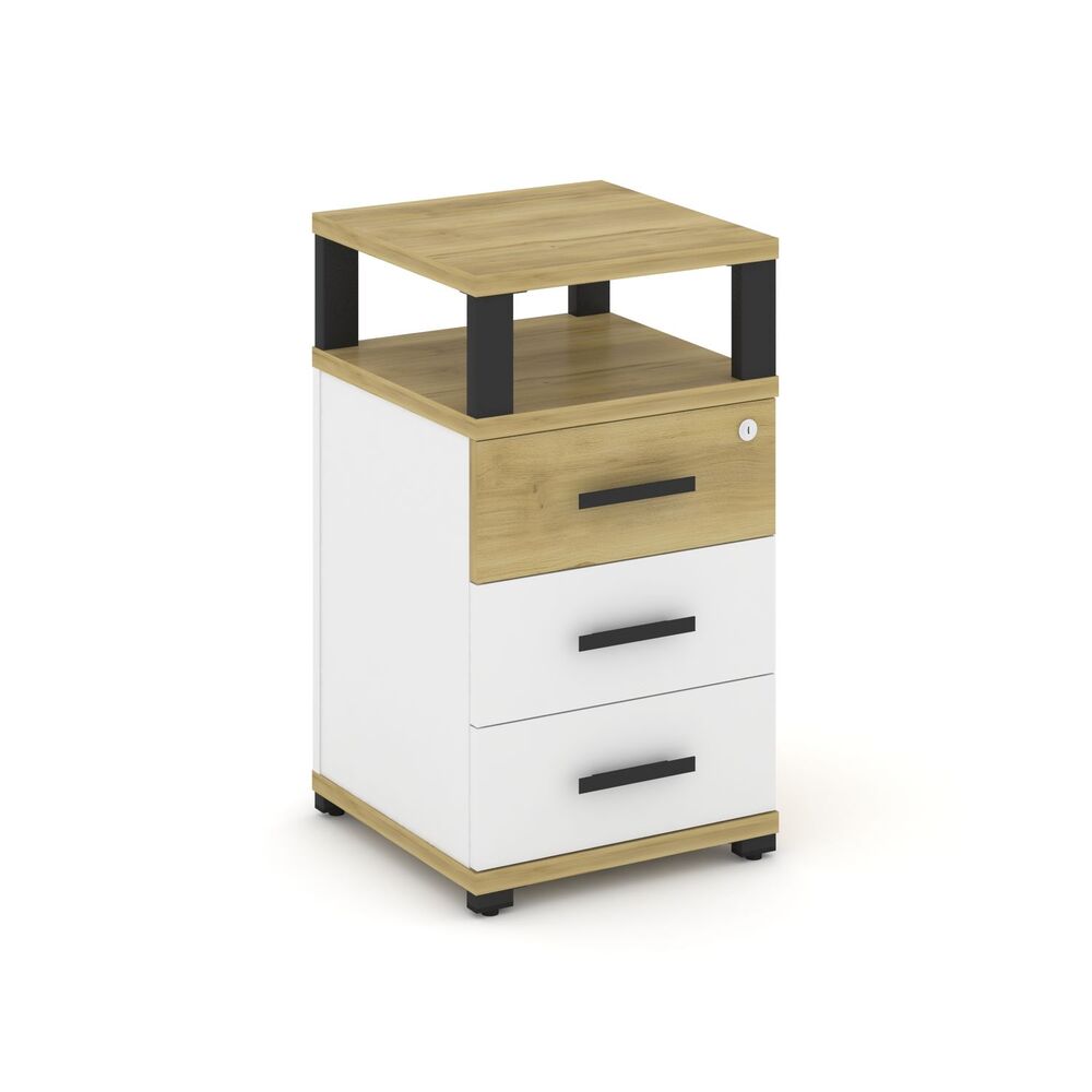 Тумба приставная 3 ящика с надставкой