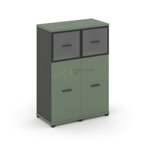 Шкаф две узкие секции, 3 ниши