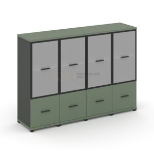 Шкаф четыре узкие секции, 3 ниши