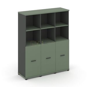 Шкаф три узкие секции, 4 ниши