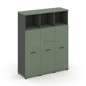 Шкаф три узкие секции, 4 ниши