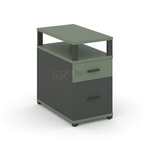 Тумба приставная 1 ящик + 1 распашной фасад с надставкой