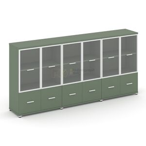 Шкаф три широкие секции, 3 ниши