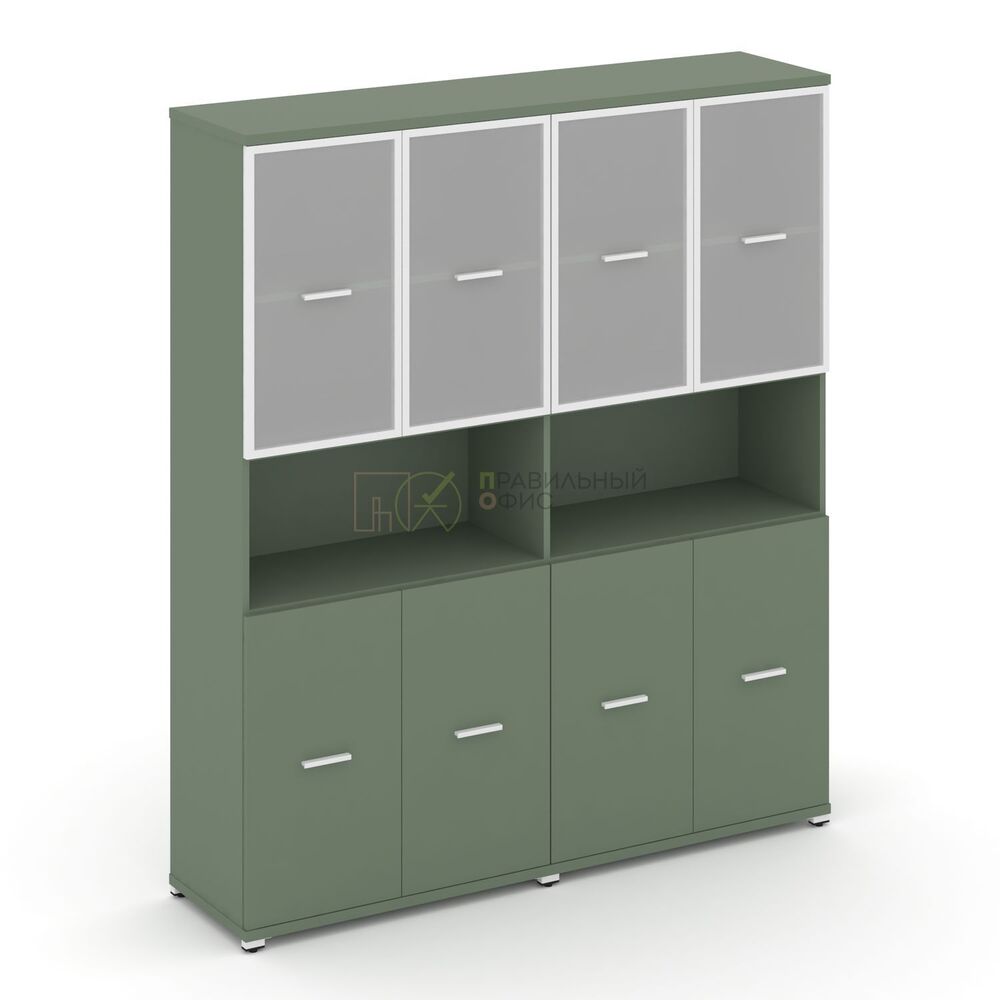 Шкаф две широкие секции, 5 ниш