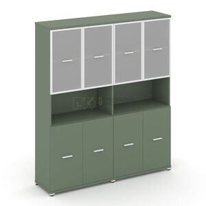 Шкаф две широкие секции, 5 ниш