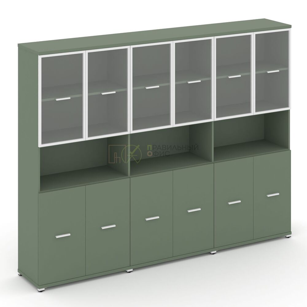 Шкаф три широкие секции, 5 ниш