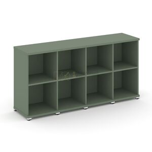 Стеллаж четыре узкие секции, 2 ниши