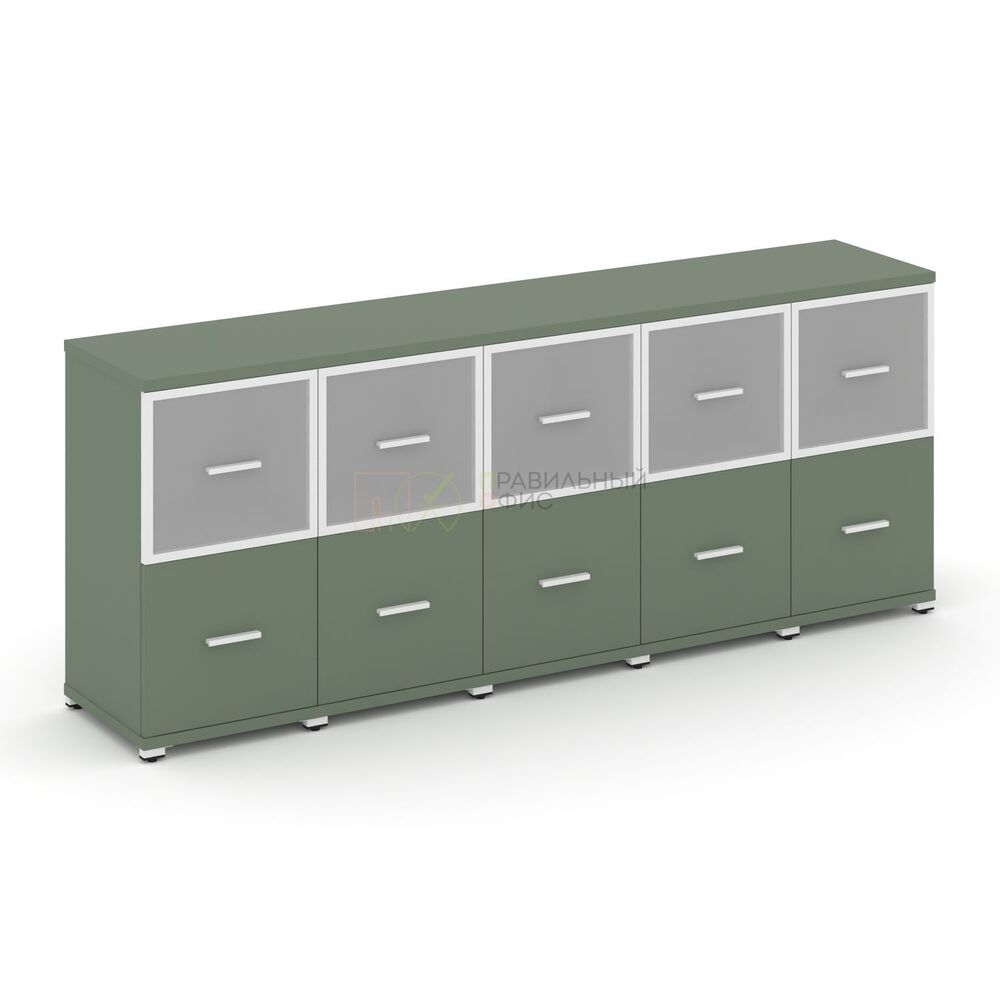 Шкаф пять узких секций, 2 ниши