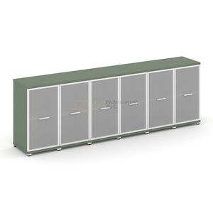 Шкаф шесть узких секций, 2 ниши