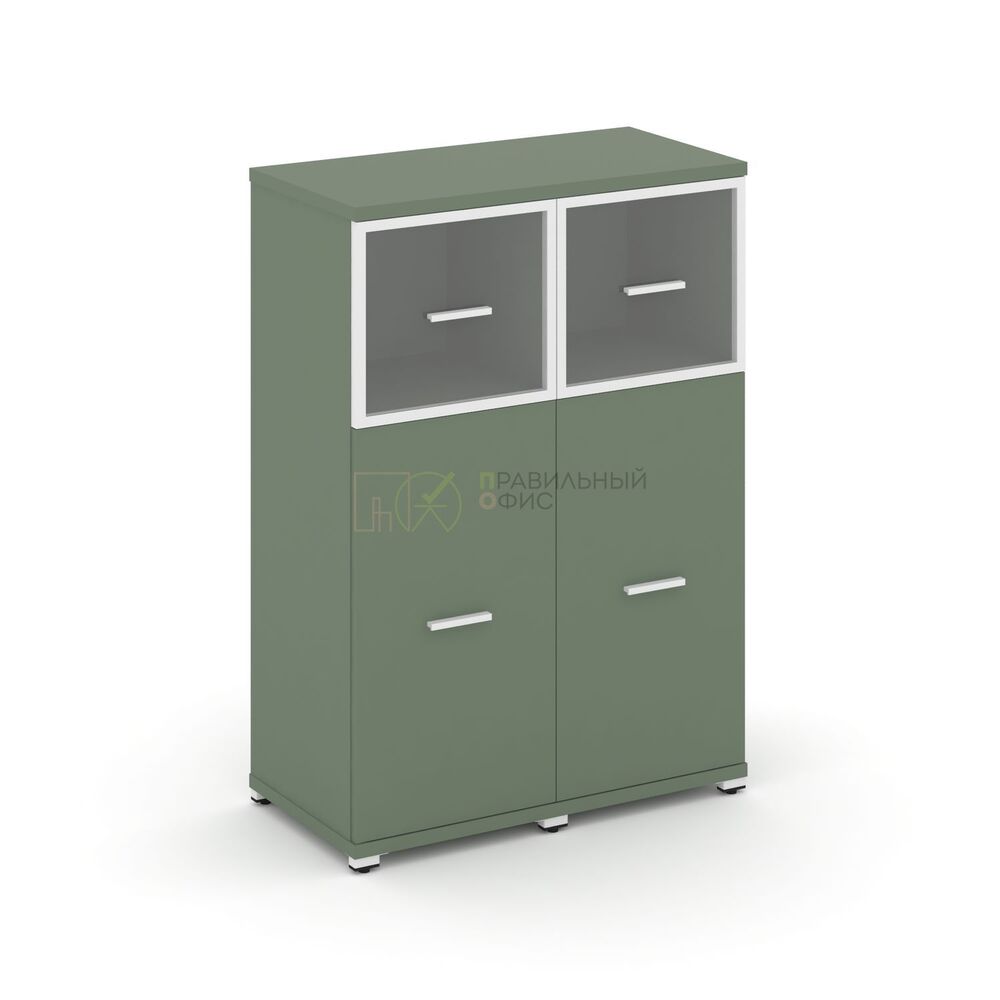 Шкаф две узкие секции, 3 ниши