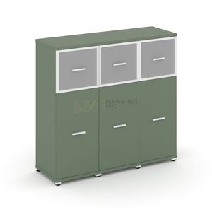 Шкаф три узкие секции, 3 ниши