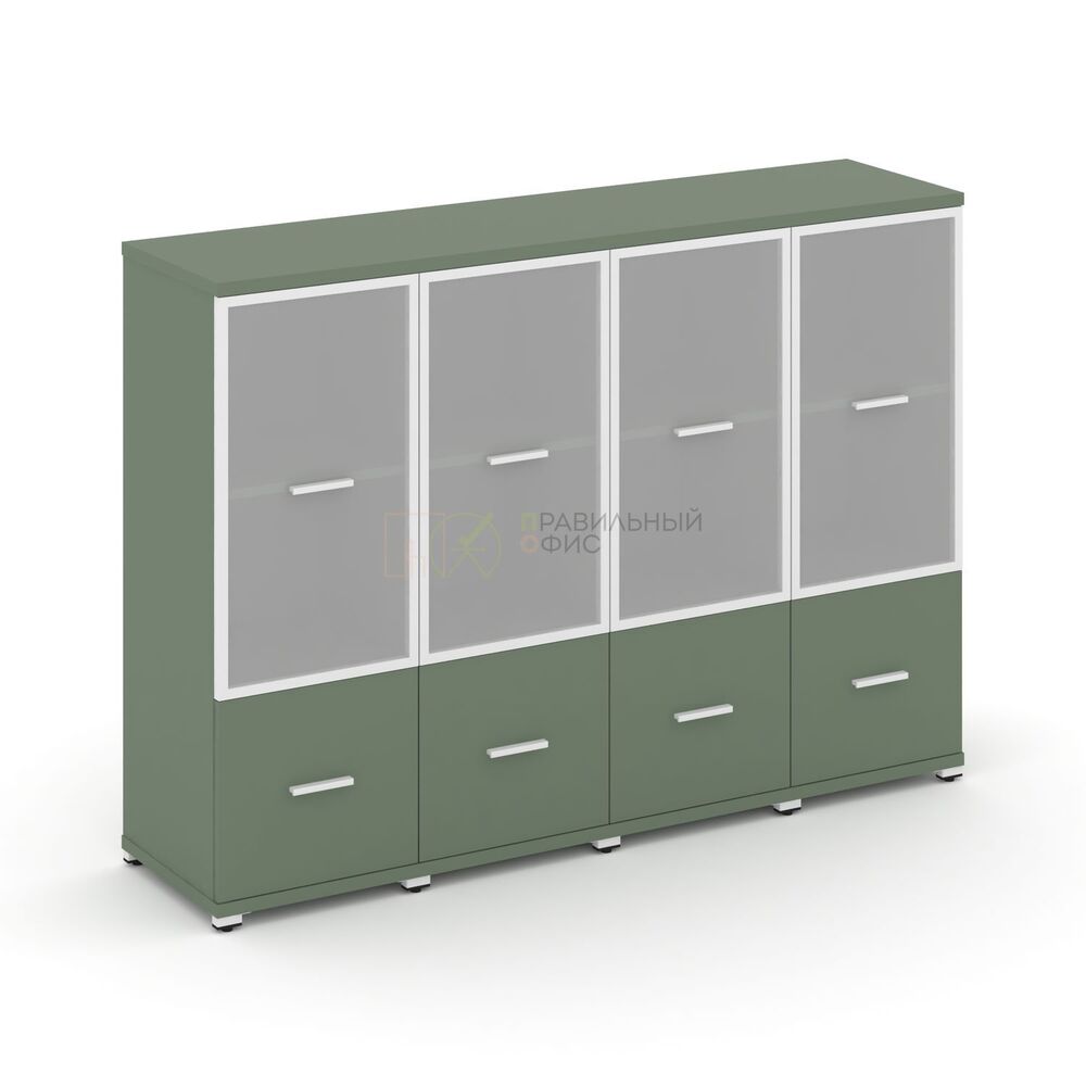 Шкаф четыре узкие секции, 3 ниши