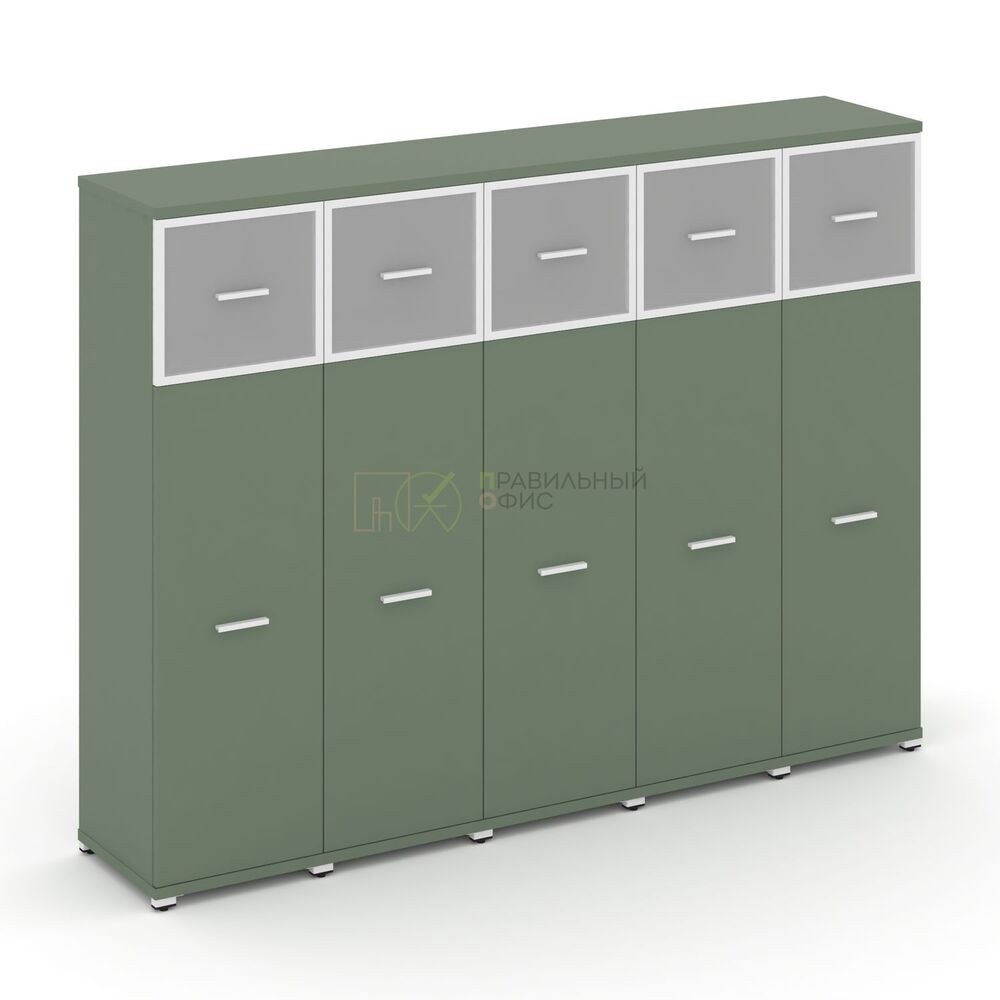 Шкаф пять узких секций, 4 ниши