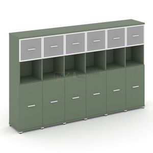 Шкаф шесть узких секций, 4 ниши