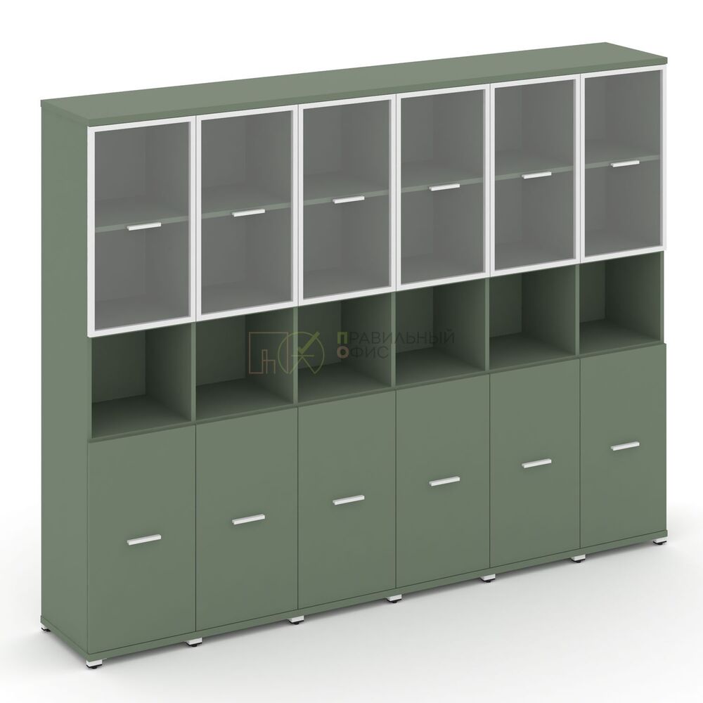 Шкаф шесть узких секций, 5 ниш