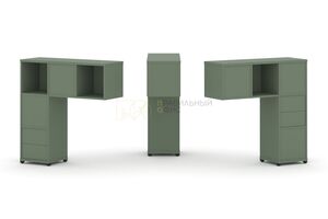 Надставка низкая + (Задняя стенка - 5 шт) + (Блок 2 ящика - 2 шт)