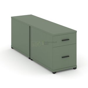 Тумба двухсторонняя опорная/приставная 1 ящик + 1 распашной фасад