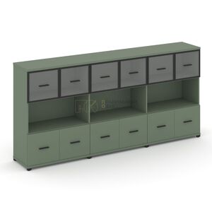 Шкаф три широкие секции, 3 ниши