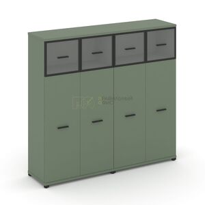 Шкаф две широкие секции, 4 ниши