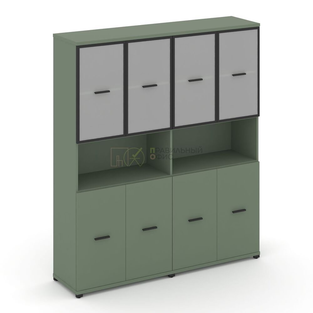 Шкаф две широкие секции, 5 ниш