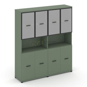 Шкаф две широкие секции, 5 ниш