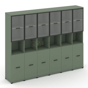 Шкаф шесть узких секций, 5 ниш