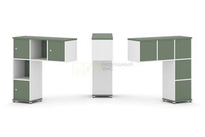 Надставка низкая + (Задняя стенка - 5 шт) + (Распашной фасад - 3 шт)