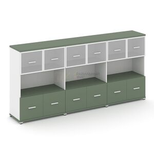 Шкаф три широкие секции, 3 ниши