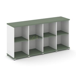 Стеллаж четыре узкие секции, 2 ниши