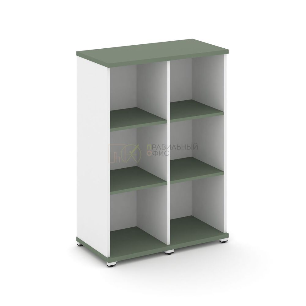 Стеллаж две узкие секции, 3 ниши