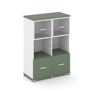 Шкаф две узкие секции, 3 ниши