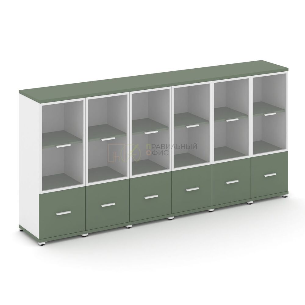 Шкаф шесть узких секций, 3 ниши